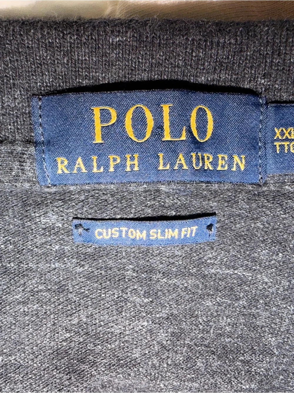 Ralph Lauren Men Custom Slim Fit Pique Polo Shirt Charcoal Black Heather XL